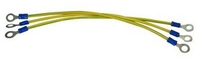 TDM ELECTRIC SQ0816-0001 Заземляющий провод 200мм с 2мя наконечниками (ПВ-3х2,5 НКИ-2-6)